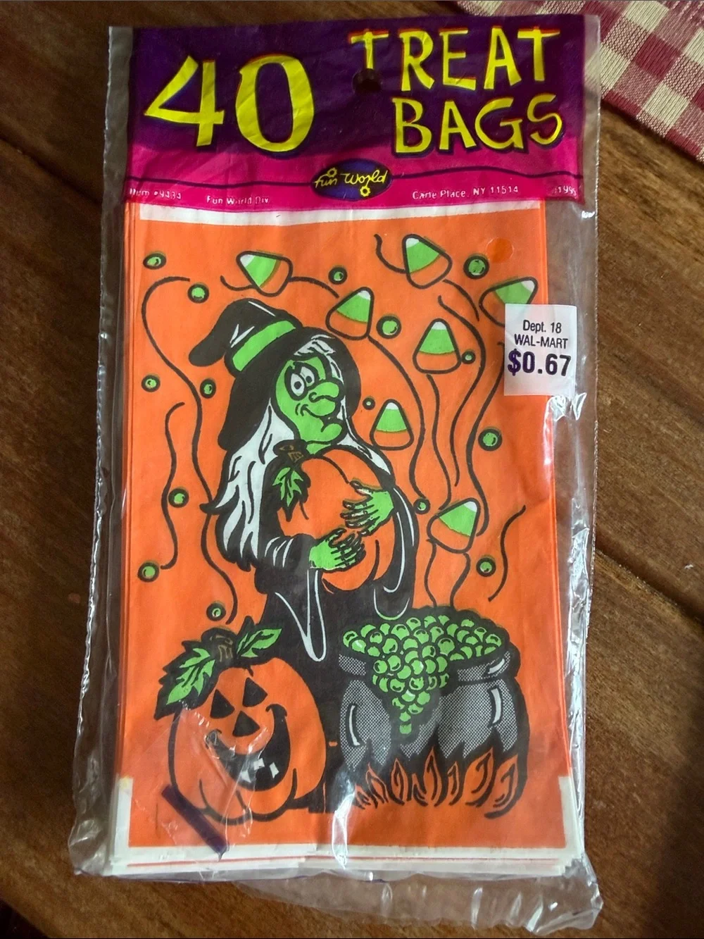 Fun World Halloween Treat Bags - Orange & Black (2 Packs of 40)